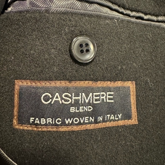 Weatherproof full length double breast peacoat Men 52 R Cashmere Black Italy - Picture 4 of 13